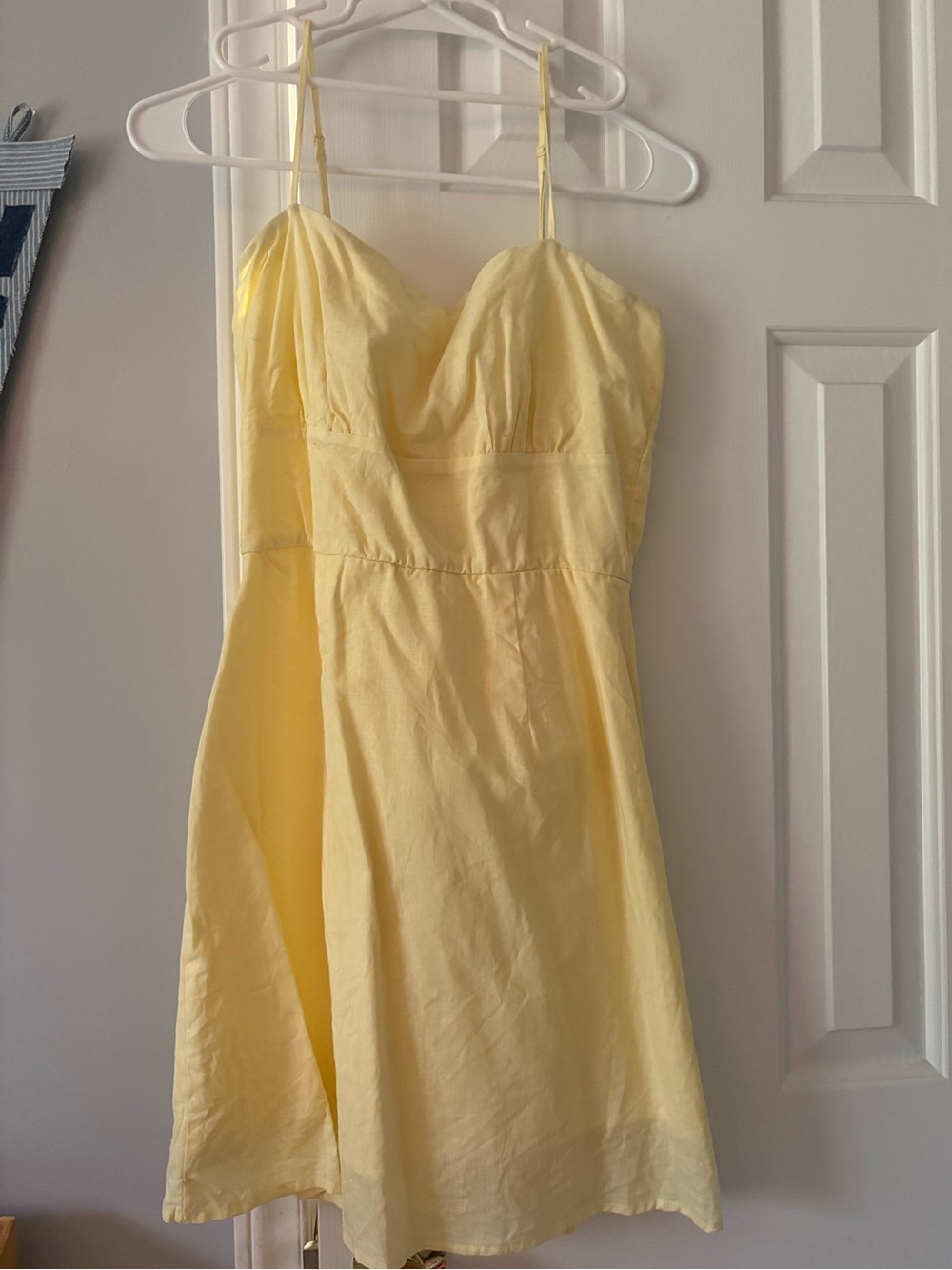 Francescaโs Yellow Spaghetti-Strap Sundress
